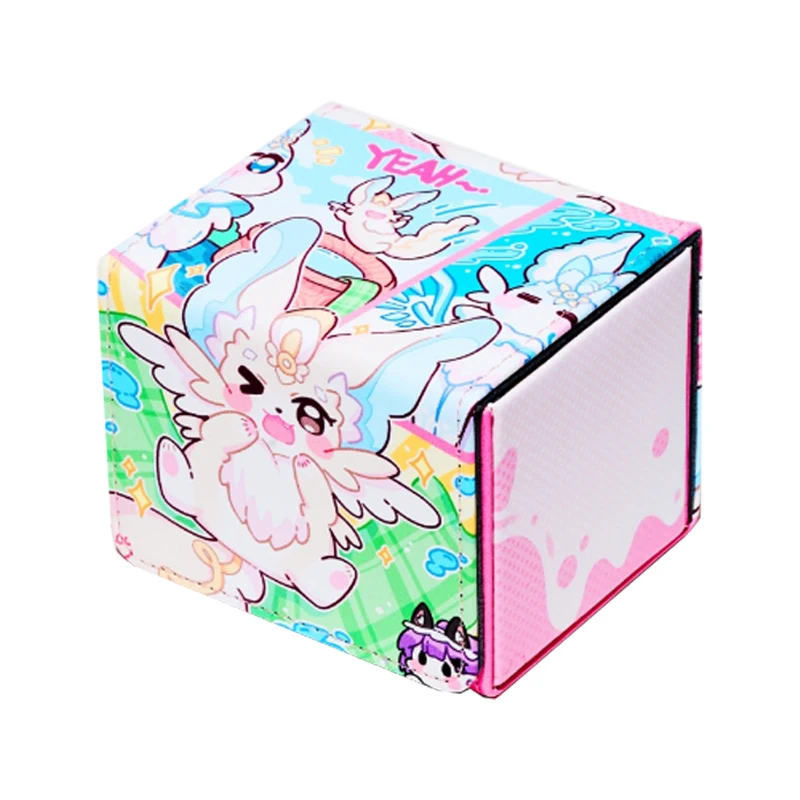 

Сделай сам: Yu-Gi-Oh! (Сделай сам: Игры в стиле Yu-Gi-Oh!) Коробка для хранения карт Purrely Cute Ygo, высококачественная кожаная коробка для хранения карт Purrely Happiness, подарочные игрушки