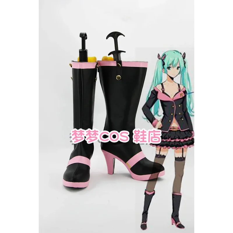 

Project DIVA-f Sweet Devil Miku Cosplay costume Shots Handmade Faux Leather Boots