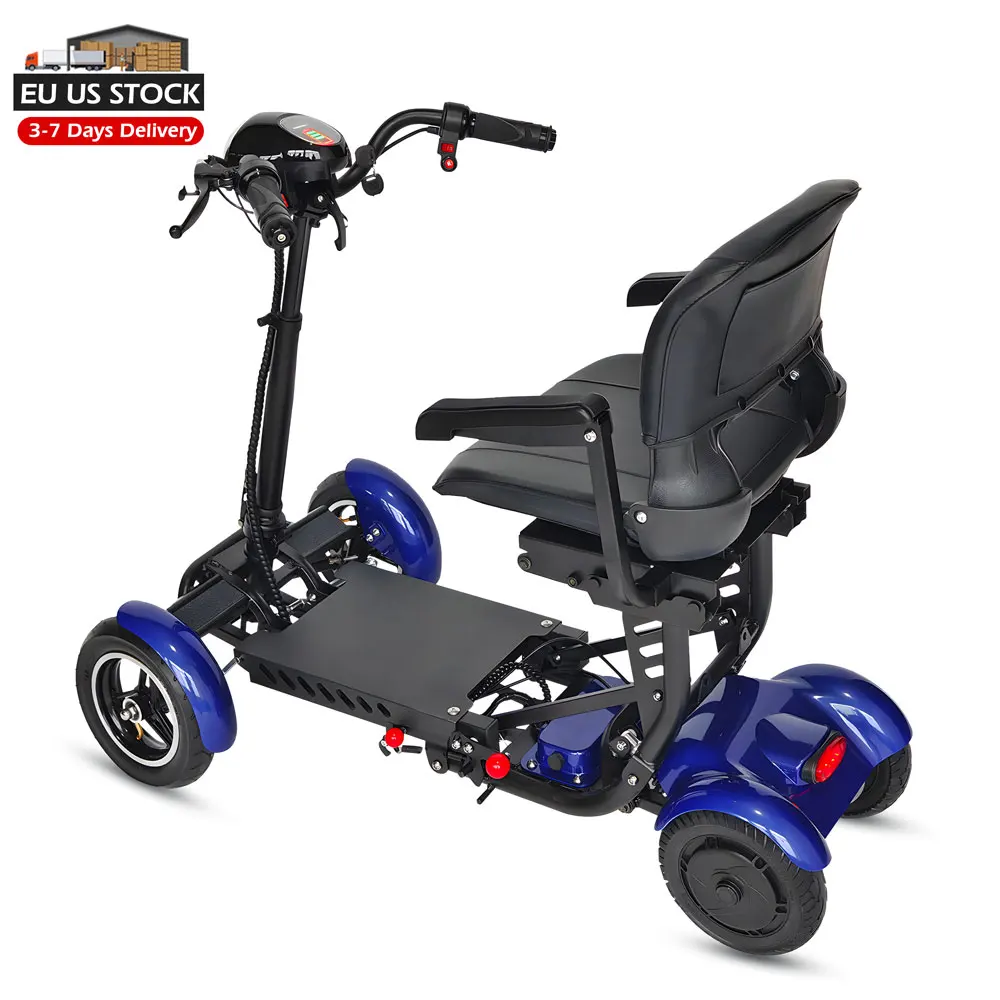 

Eswing Wholesale Eu Us Warehouse 4 Wheel Foldable Mobility Electric Scooters for Seniors Elderly Max Load 150kg Brushless Motor