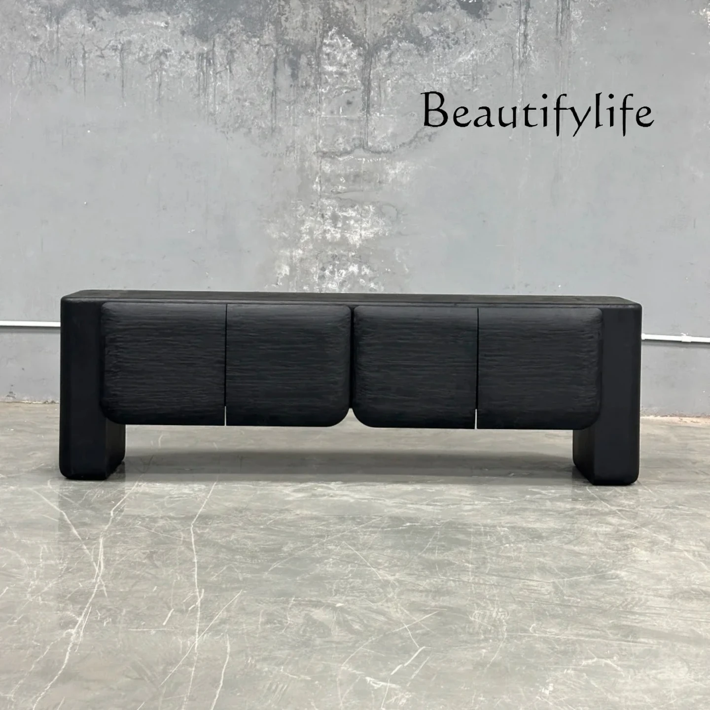 

Medieval solid wood dining side cabinet living room home designer creative retro style tea cabinet simple