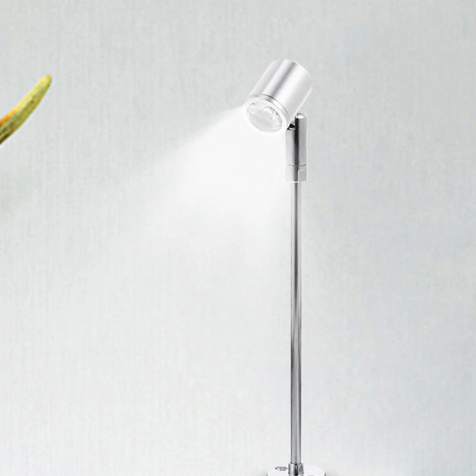 

LED Spotlight 1W Natural White 4000-4200K Mini Cabinet Light Black 315MM High for Jewelry Display Home Dresser Coffe Shop