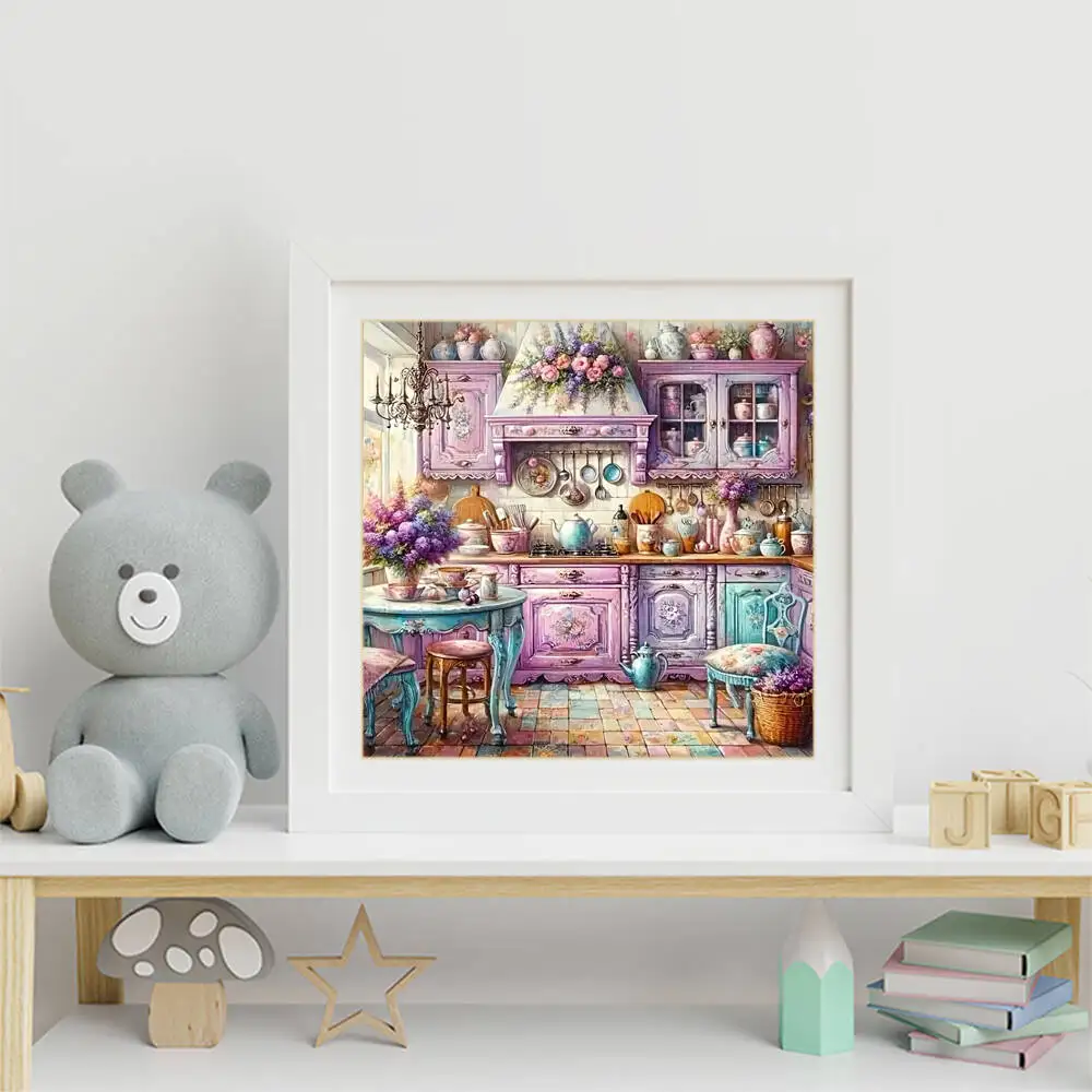 Evershine Landscape Diamond Mosaic Kitchen DIY Picture Rhinestones Diamond Painting House Suitable For Beginners Handicraft view 3