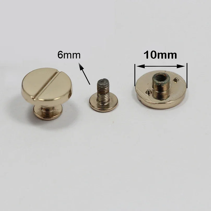 10X6mm Gold Tone pop rivets stud screw for leather bags shoes wallets belts bracelets decorative rivet,wholesale for 100pcs/lot