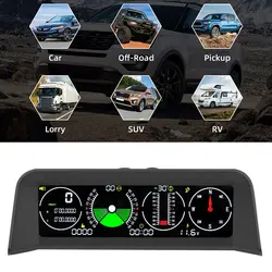 X90/M60 GPS Speedometer Head Up Display with Slope Meter Inclinometer Pitch Tilt Angle Protractor Clock MPH KM/H Inclinometer