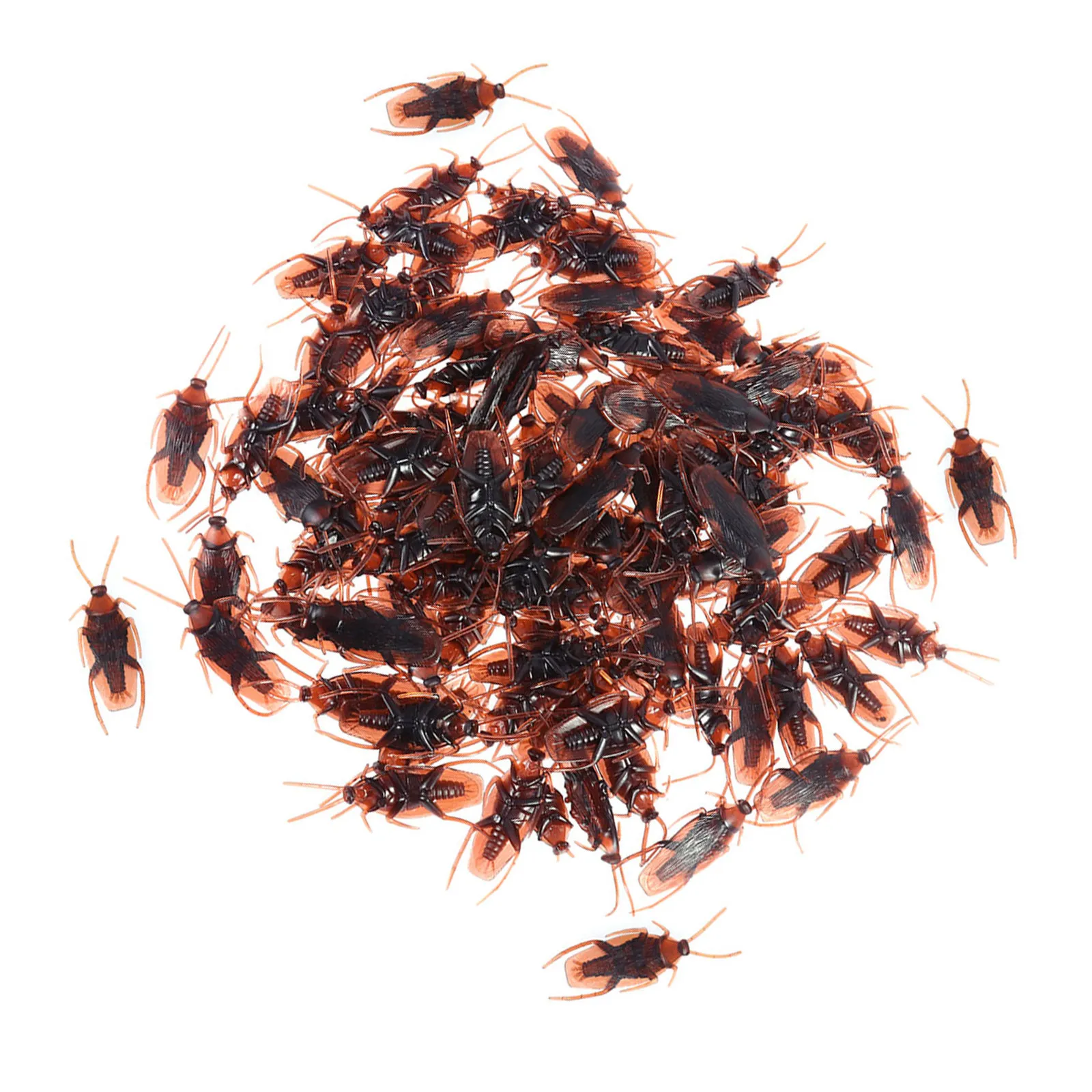 120Pcs Ultra Realistic Cockroach Prop Vivid Fake Insect for Halloween Scary Trick Game Party Prank Fun Horror Atmosphere