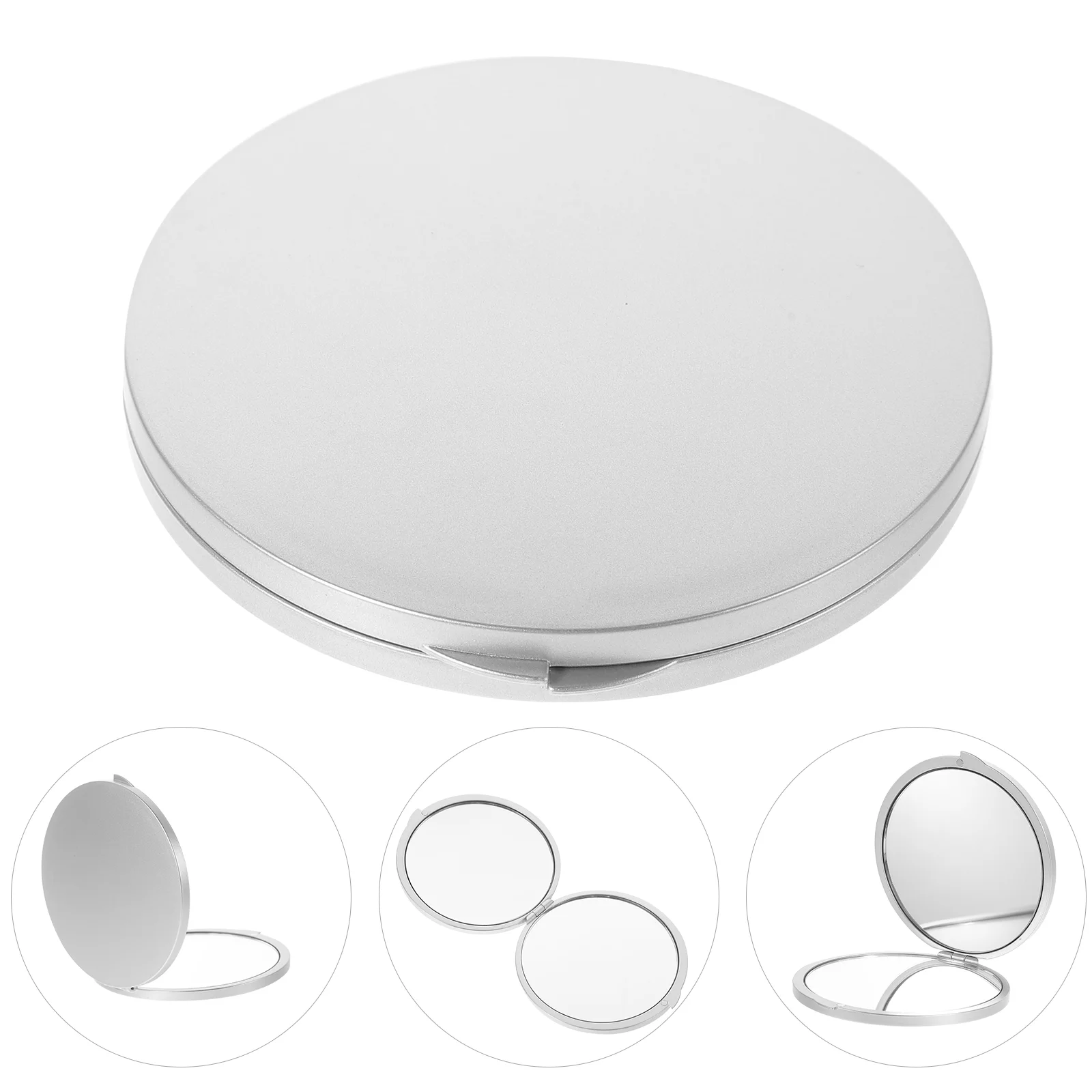 Mini espelho de ampliação para maquiagem, portátil Metal Magnifier, pequena lupa para viagens