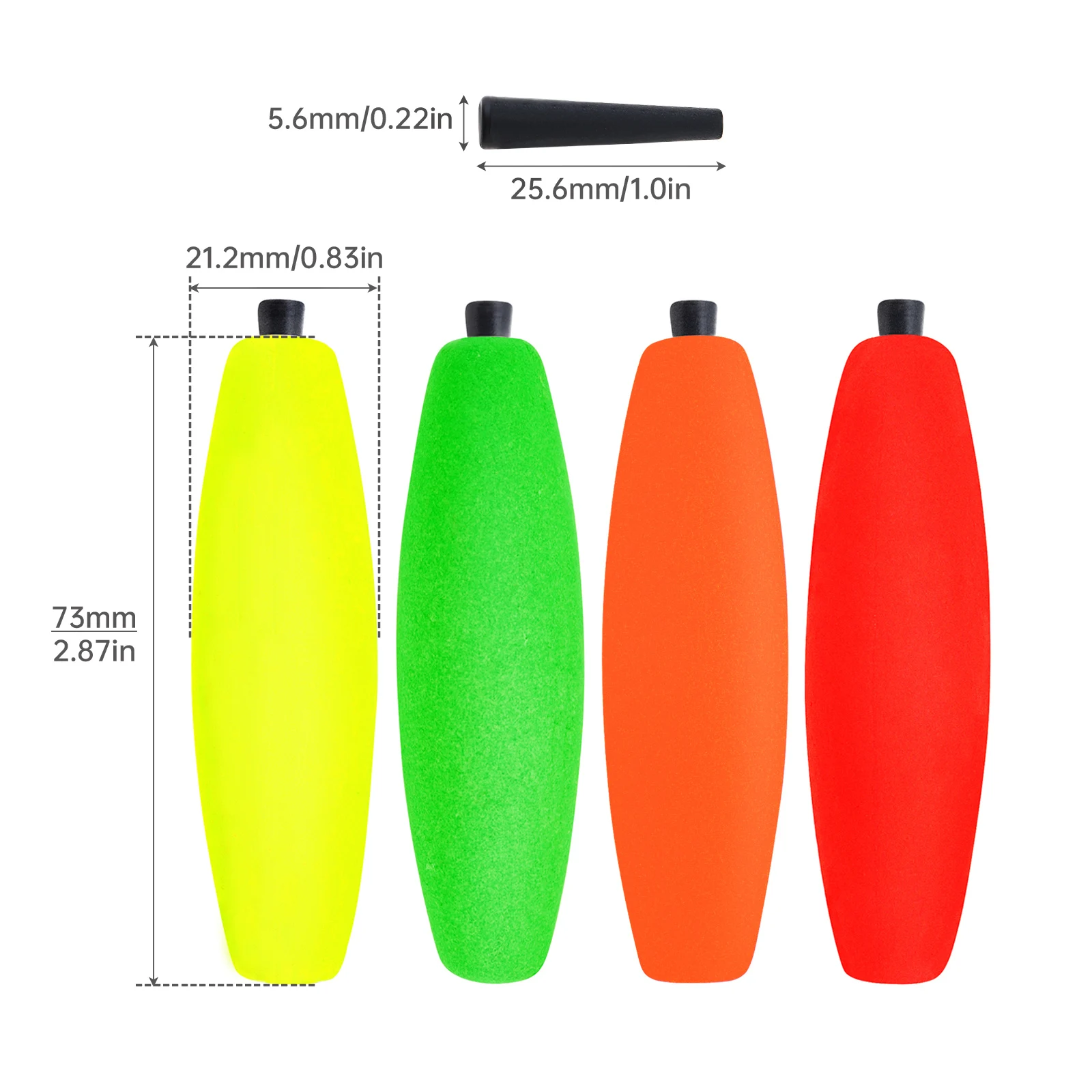 1pc Colorful Oval Hard Foam Fishing Bobber Float Strong Buoyancy Fishing Peg Floats for Catfish