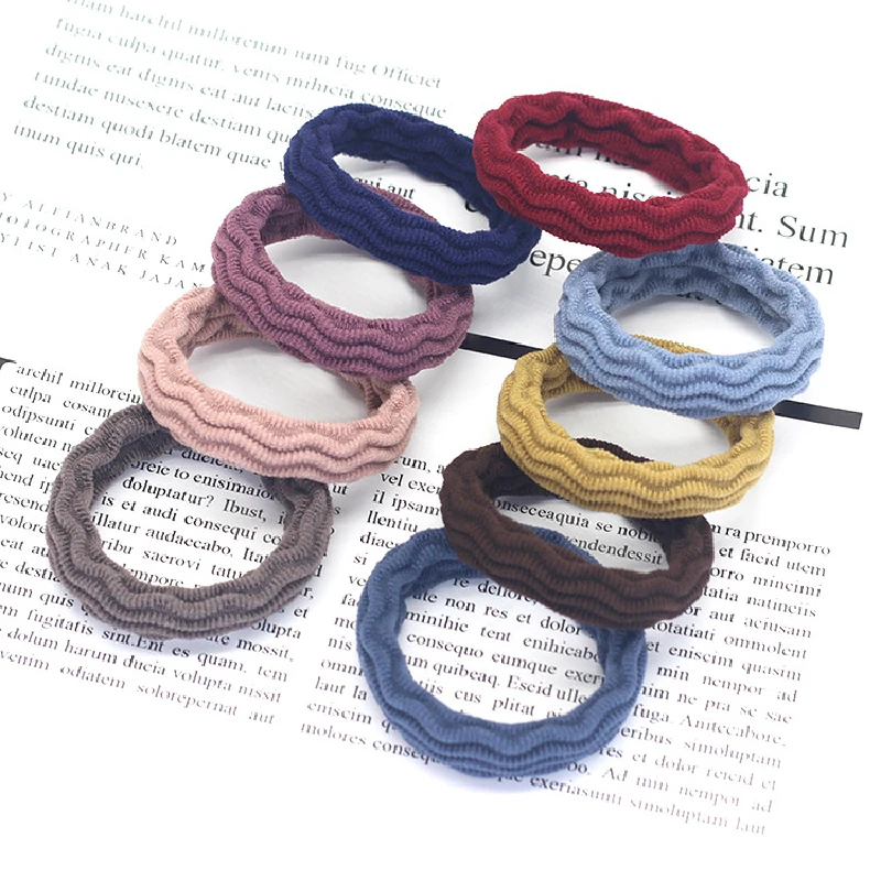 20PCS High Elasticity Fashion Hair Rope High Elasticity Jacquard Pattern Hair Ring Fashion Women\'s Headband Hair Accessories