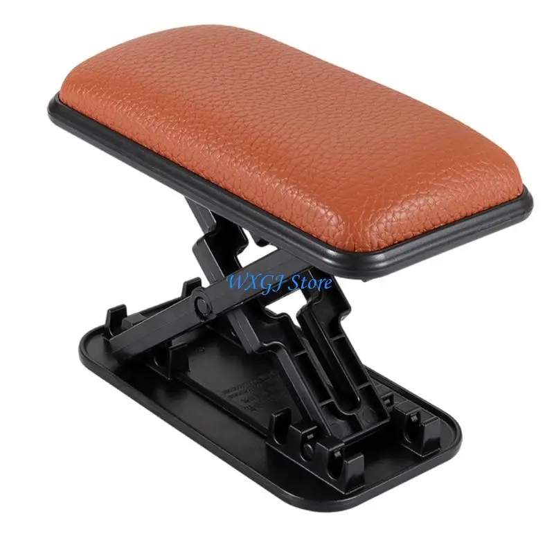 37JE Car Interior Armrest Trim Pad for Select 2021 Door Area Use, Leather-Look Top with Hinged Mounting Base