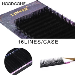 16 Lash/Rows for Eyelashes Extensions individual eyelashes J/B/C/D Curl mink eyelashes Natural Soft false lashes Supplies