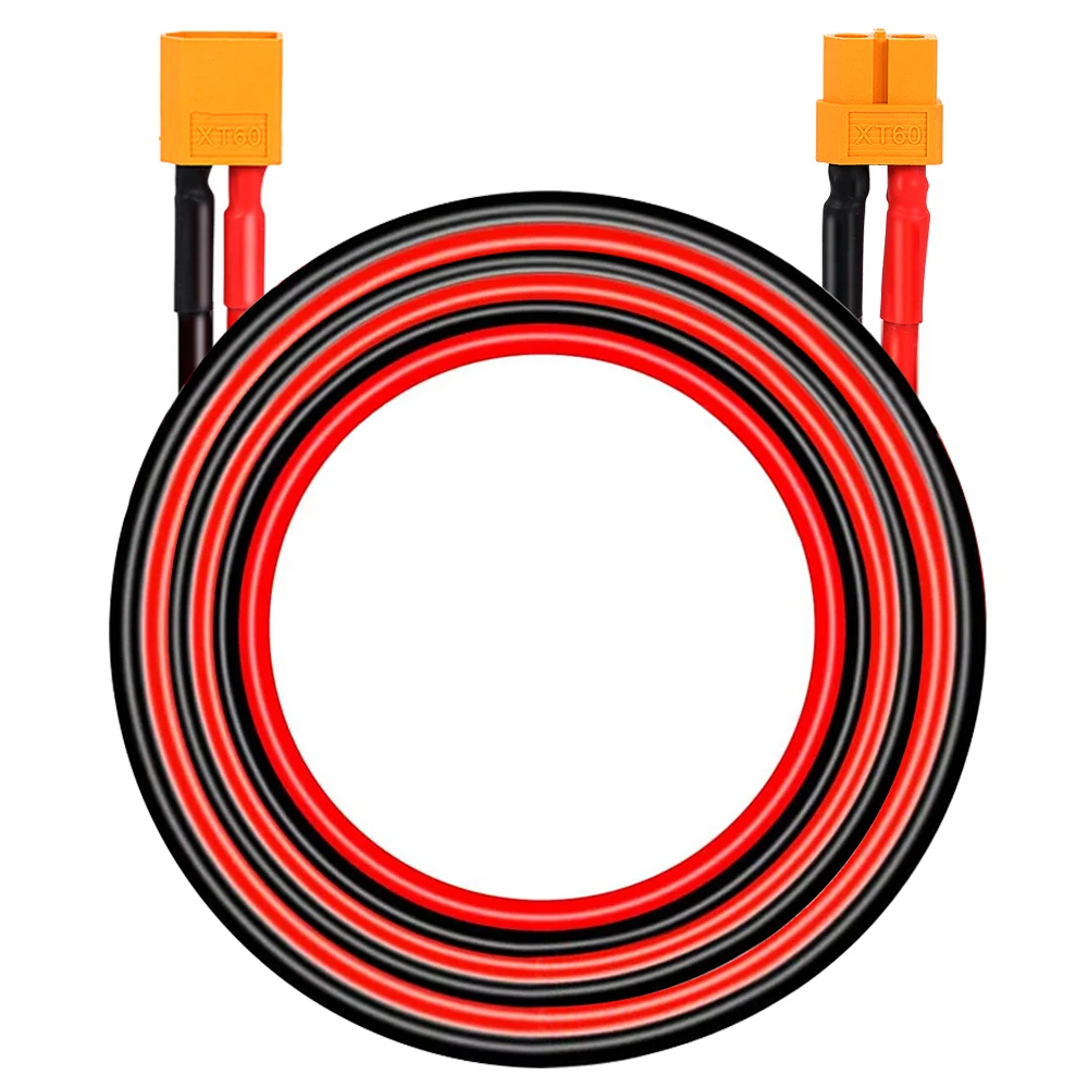 

300CM 12Awg Silica Gel Tinned Copper Xt60 Female Plug Connection Cable XT60 Connector Fits Most Solar Panels and Battery Packs