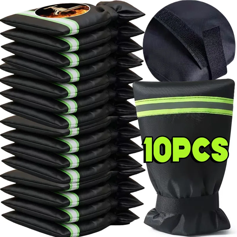 10 قطعة غطاء الصنبور الشتاء في الهواء الطلق مكافحة تجميد صنبور يغطي الأنابيب العزل الصقيع الغطاء الواقي قابلة لإعادة الاستخدام الحنفية حامي #1