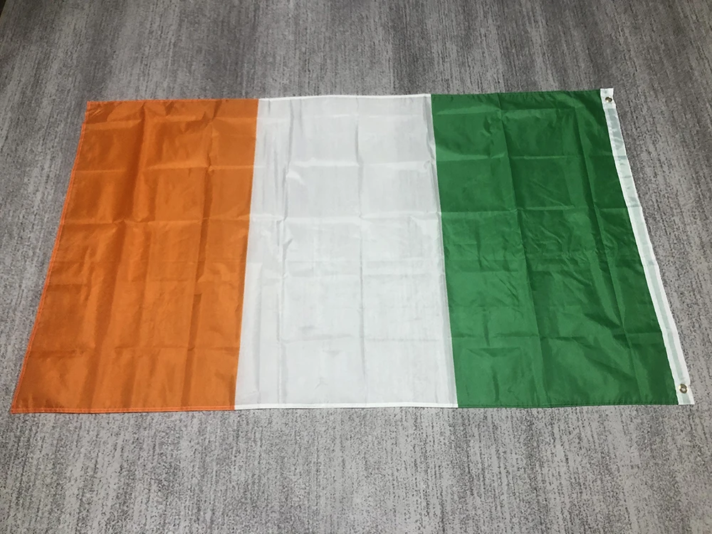 Ireland flag 90x150cm 3x5fts high quality polyester hanging banner Green White Orange IRE IR IRISH ireland Flag for decoration