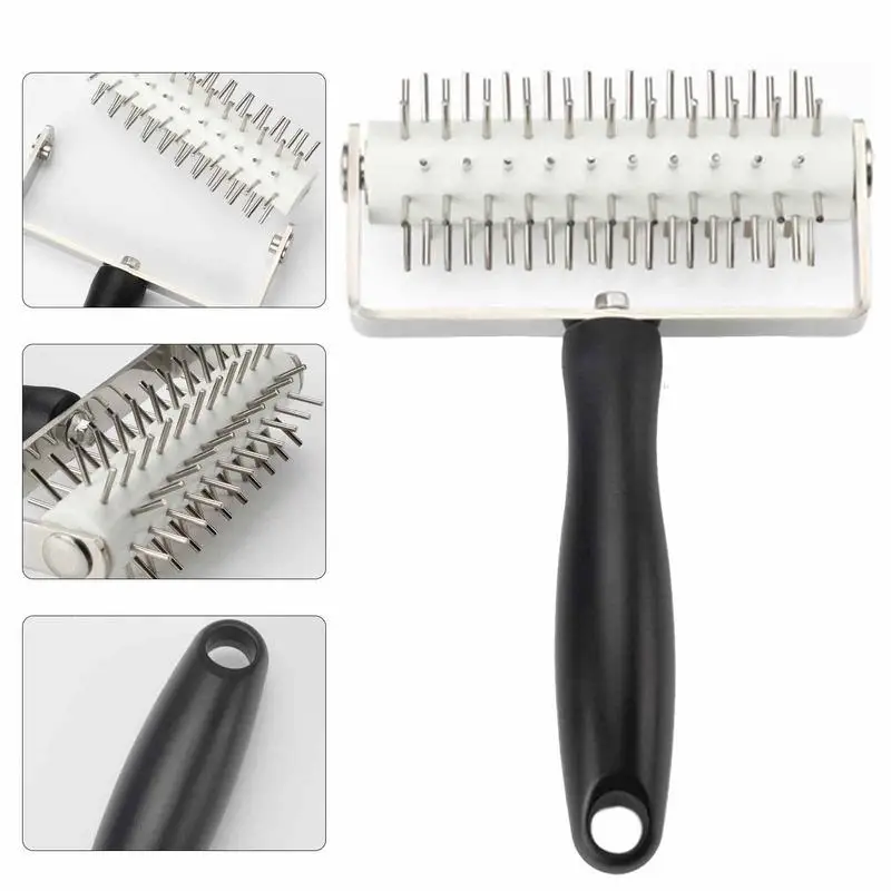 Pizza Puncher Stainless Steel Dough Puncher Pin Hole Maker Portable Pastry Pie Needle Wheels Cutter Pizza Pie Dough Roller