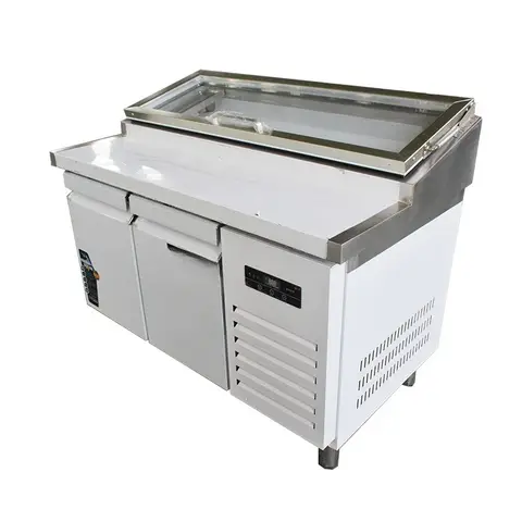 Salad table, freezer,slotting, fruit fishing, ice powder, operation table, refrigerated and fresh keeping, display cabinet