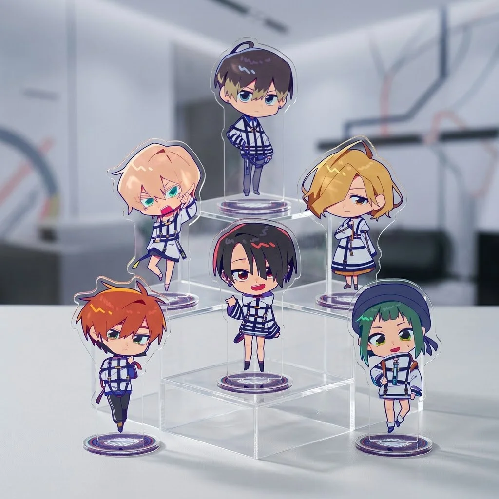 Music Anime MILGRAM Acrylic Stand Keychain 10CM Chibi Mikoto Kayano Muu Kusunoki Haruka Sakurai Desktop Ornament Fan Collectible