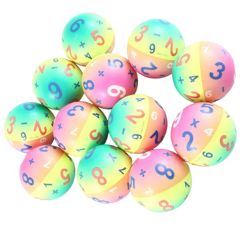 كرة قوس قزح رقمية لتخفيف التوتر، كرات ضغط ملونة للبالغين والأطفال، كرة مرنة ثلاثية الأبعاد، ضغط حسي متين