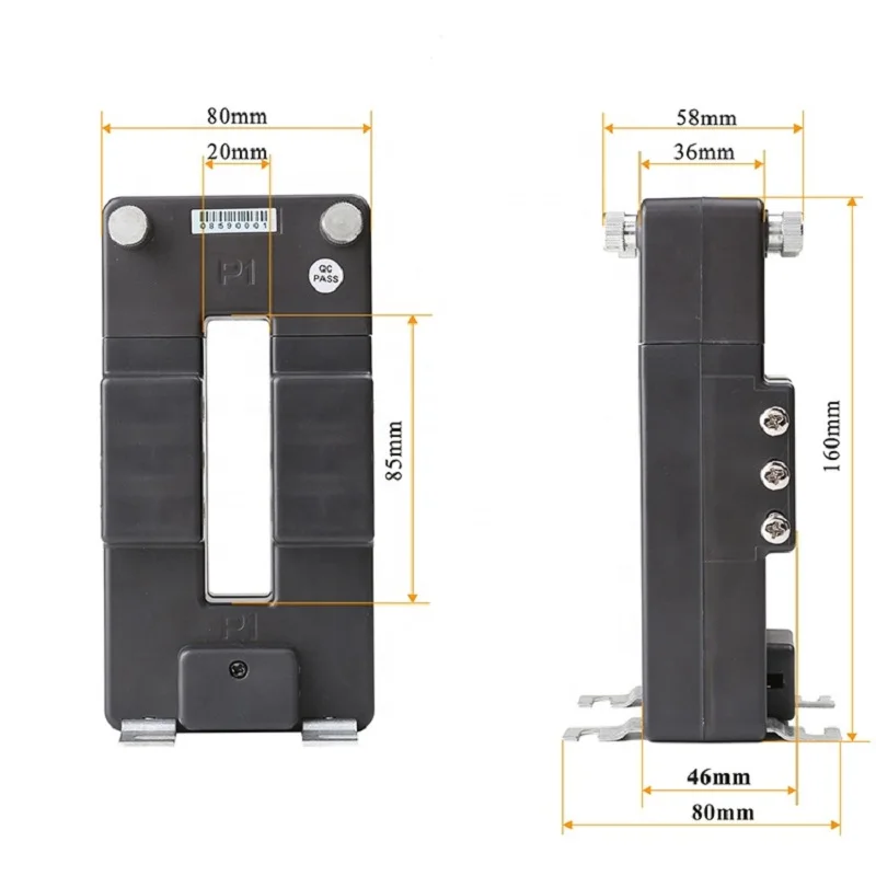 ETCR085K Clamp Type Flat Port Leakage Current Sensor AC 60.0A 85mmx20mm 1000:1 High Performance Accuracy Anti-interference