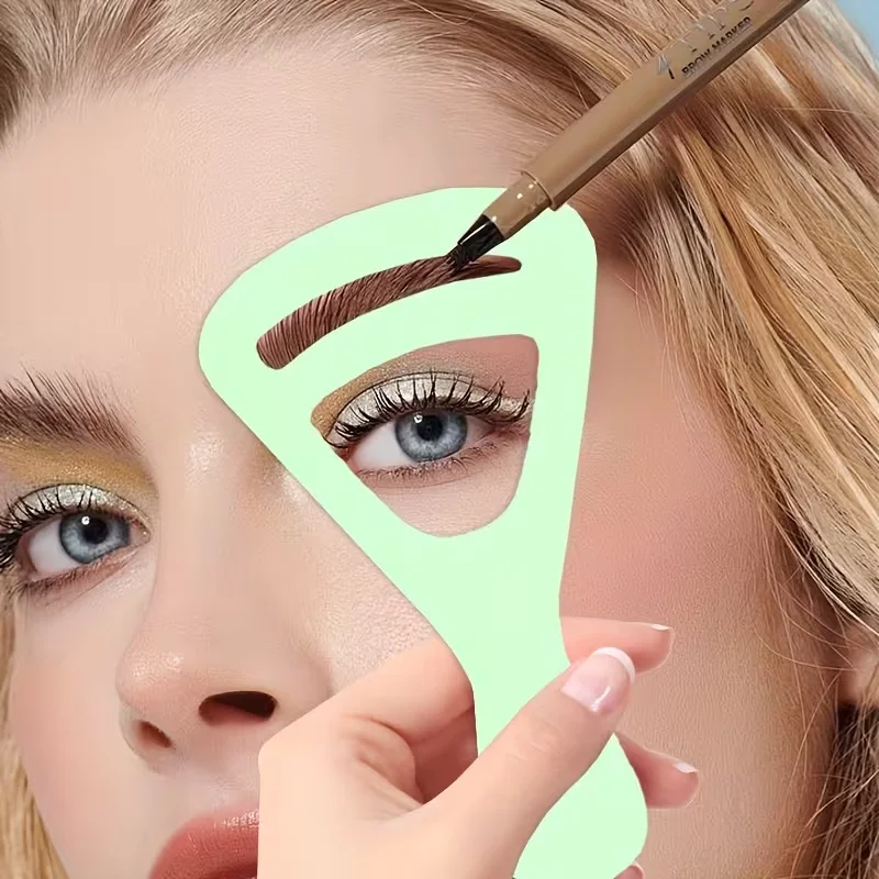 1 Set Eyebrow Shaping Stencil Kit, Reusable Beginner-Friendly Brow Guide for Eyebrow Drawing & Trimming