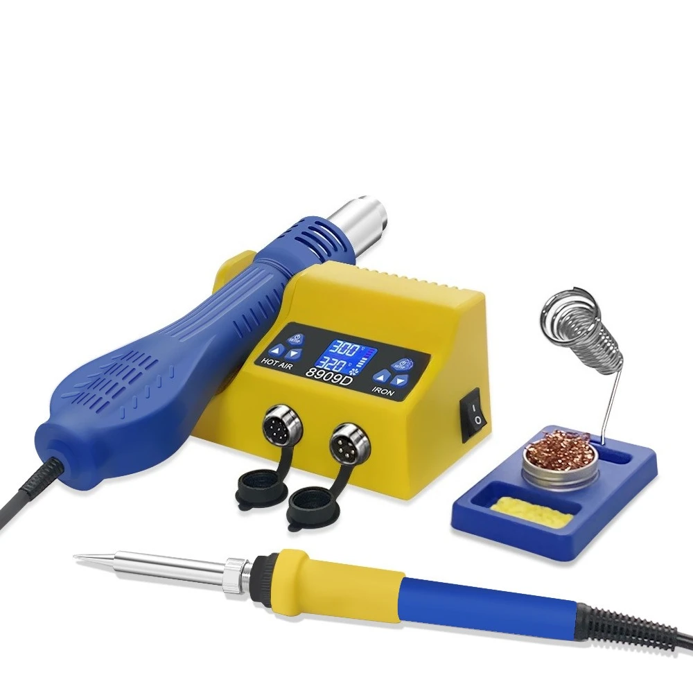 8909D hot air gun dismantling and welding table 110V220V700W dual digital display two-in-one controllable temperature electric