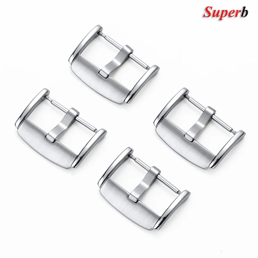 20mm pulseiras de relógio fivela pino de aço inoxidável para silicone couro náilon pulseira de relógio fivela acessórios de relógio