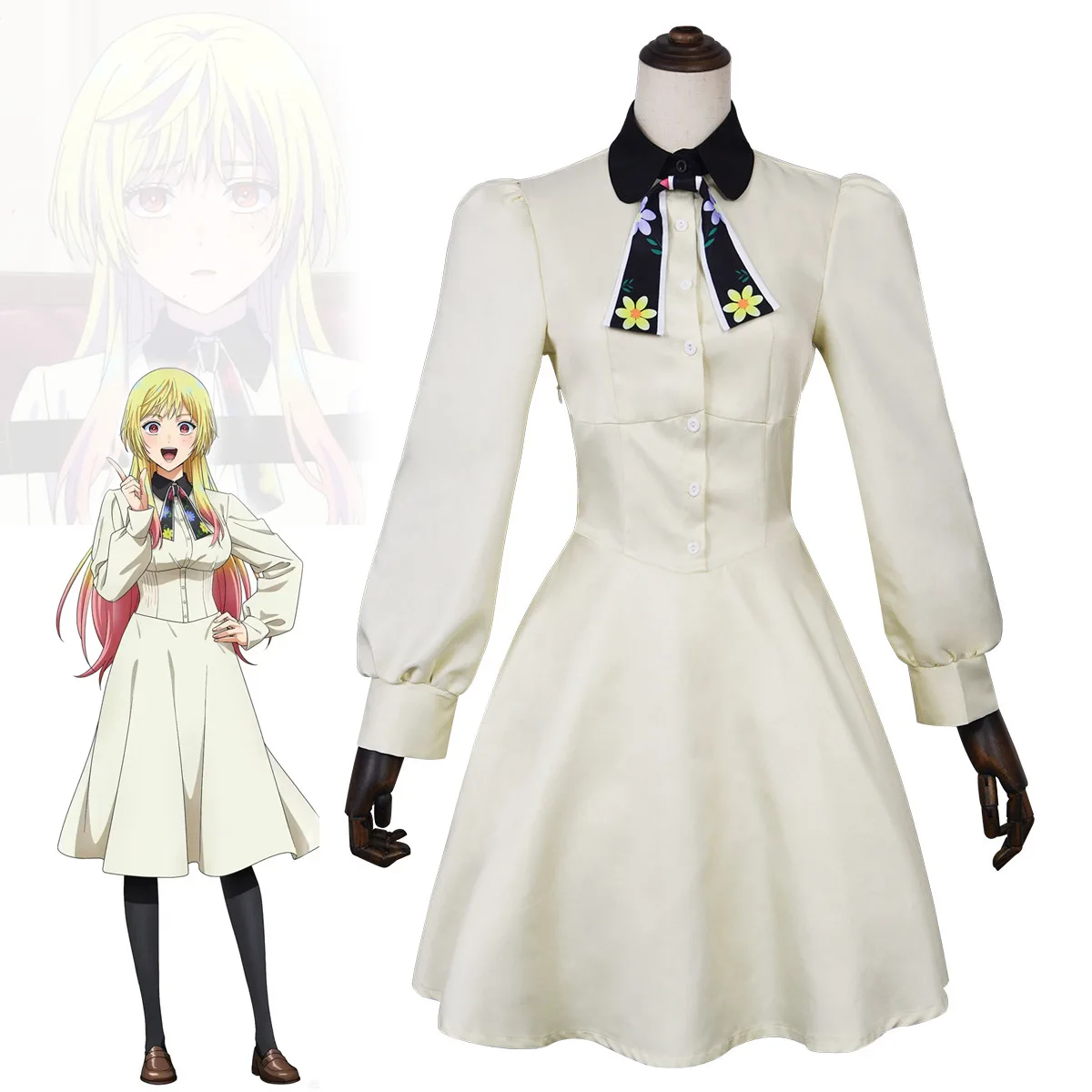 Marriage Drama Poison Cosplay Outfit - Lü Fraud Qi Megumi Kinosaki Anime Style Dress view 2