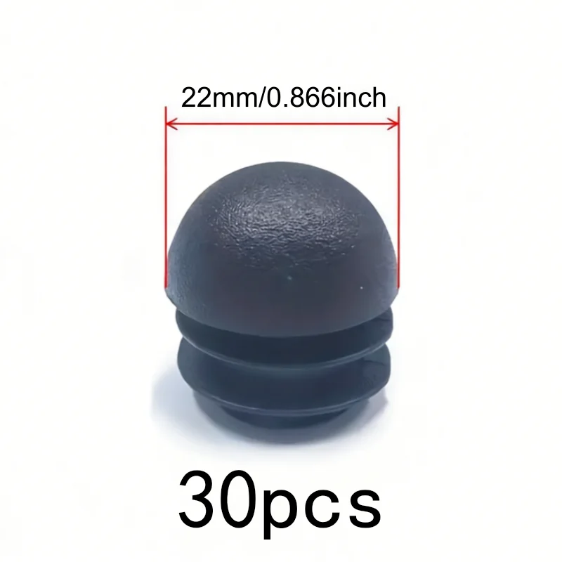 30Pcs 22mm Quiet Furniture Glides for Round Tube Chair Legs, Non-Slip & Floor Protection for Home Chairs