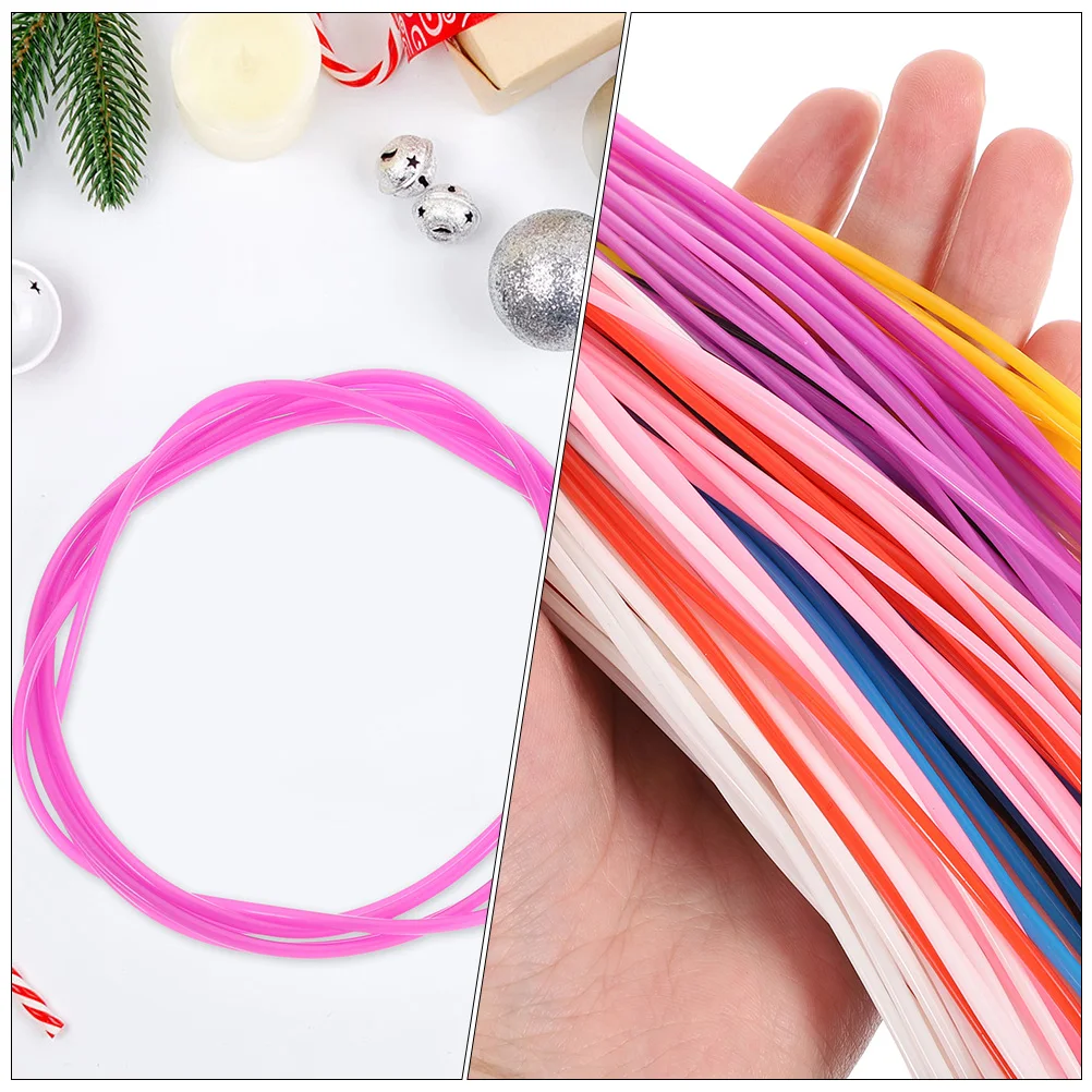 

200pcs Colorful Plastic Rope for Diy Bracelets Necklaces Lanyards Craft String Jewelry Making Supplies Flexible Durable Pvc