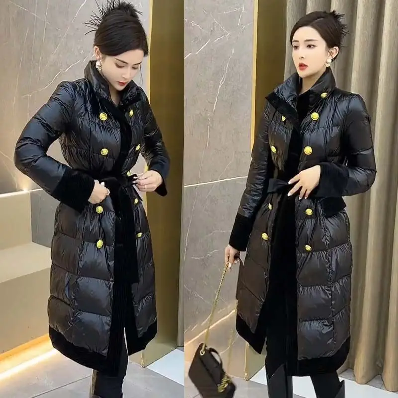 2024 New Women\'s Winter Jacket Promotion High Quality Length Parkas Winter Loose Fashion Warm Thick Female Coat Outerwear