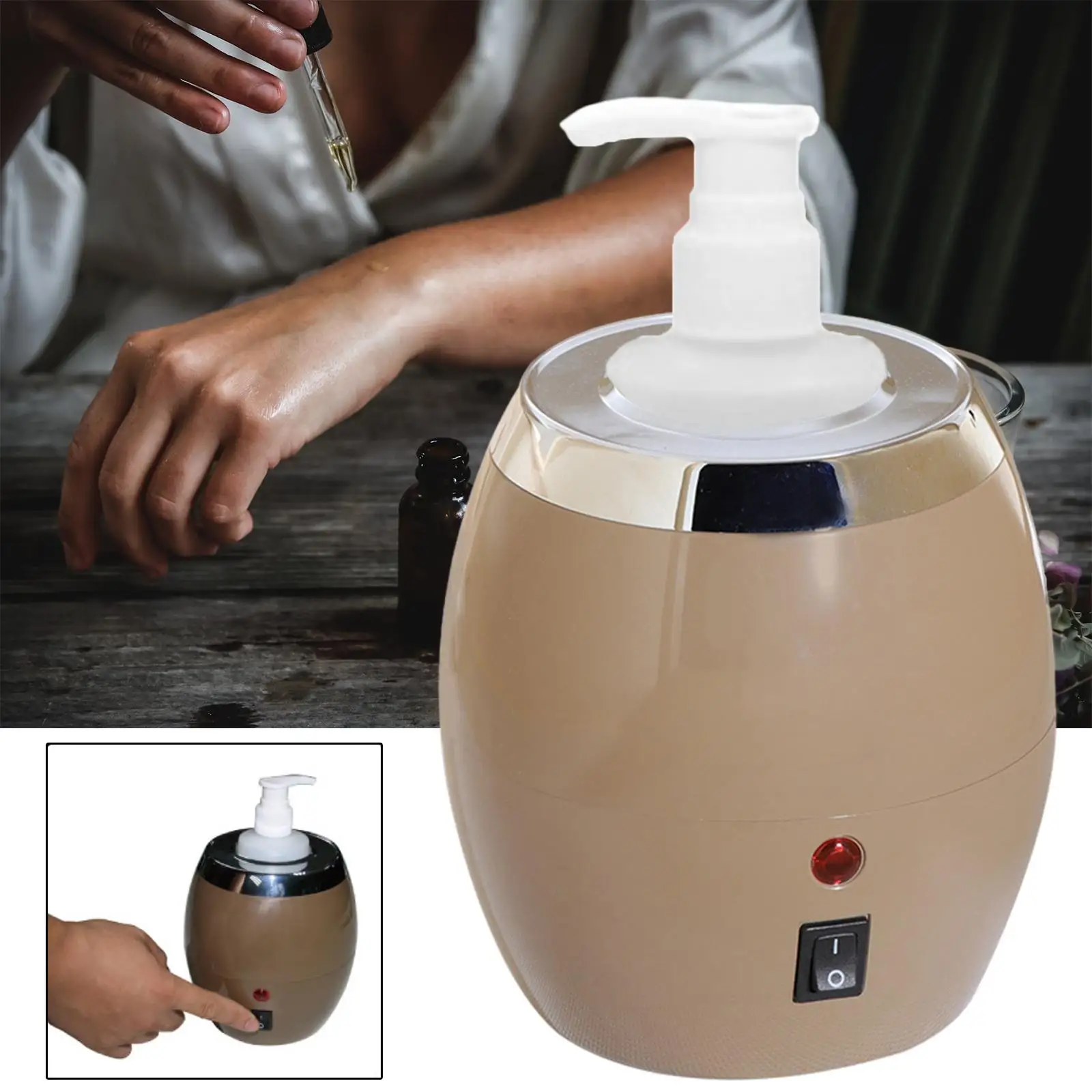 Olie/Lotion Flessenwarmer Elektrisch Met Fles Etherische Olieverwarmer Voor Massagemannen