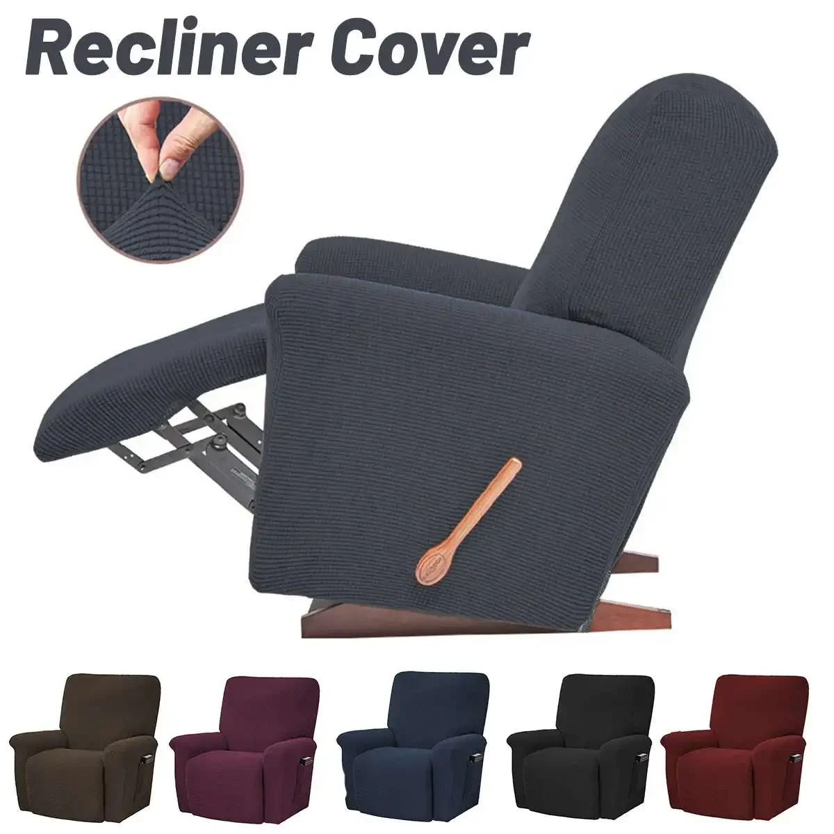 

Recliner Chair Covers Waterproof Wingback Chair Cover Elastic Armchair Cover Thickened Slipcovers for Sofa Couch Protector Cover