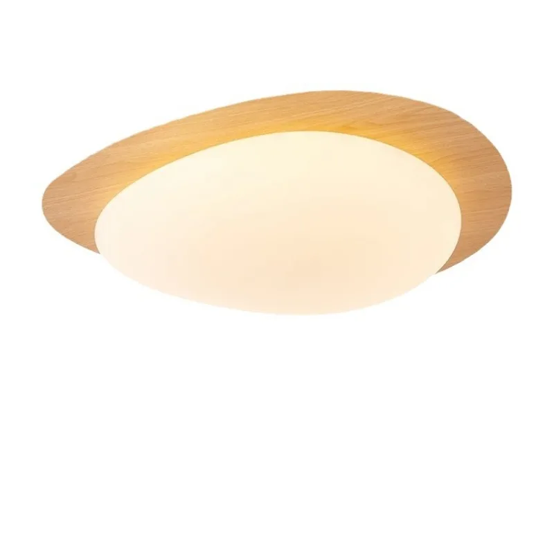 Bedroom lamp Ceiling lamp Modern minimalist creative pebble led lamp Nordic log pattern warm book room
