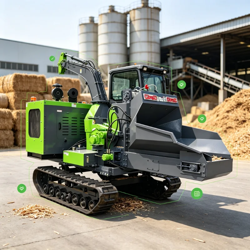 High Performance 50 hp Heavy Duty Wood Chipper Tree Shredder Farm Fuel Wood Chipper Hydraulic Systems Forestry Wood Chipper
