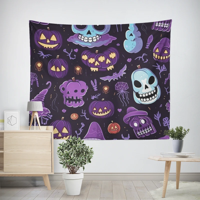 Home decorations modern room decor items wall tapestry aesthetic bedroom wall art large fabric tapestrys Halloween Autumn funny