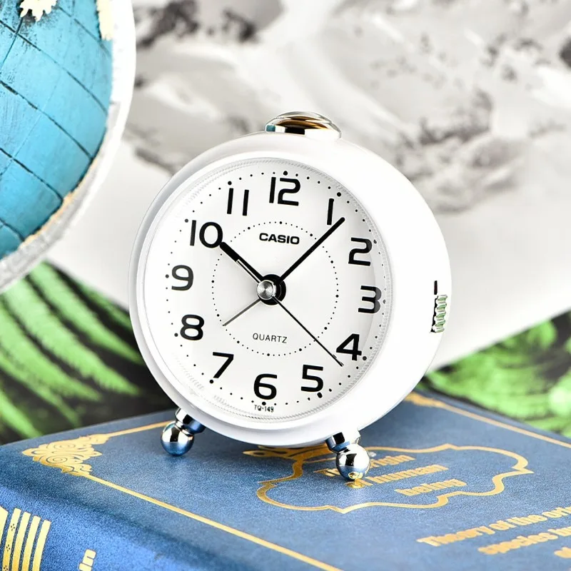 CASIO TQ-149-7PF Creative Fashion Bedside Alarm Clock Simple Bedroom Night Light Clock For Student Children Daily Use