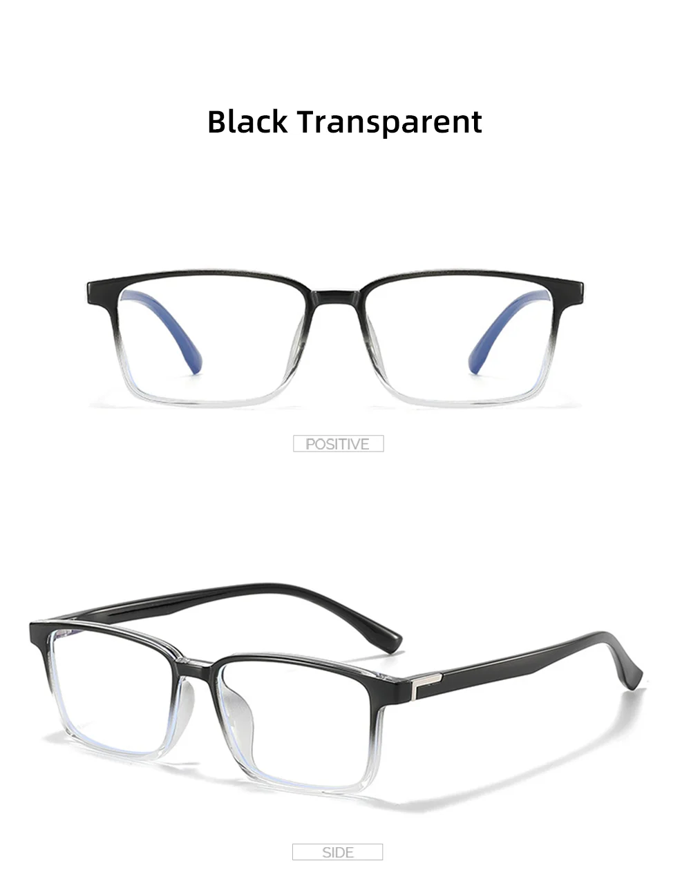 VIVIBEE Klassische quadratische blaues Licht blockierende Brille TR90 Männer Frauen Büro Anti-Licht schwarze Brille Computer-Filterbrille – Detail 13