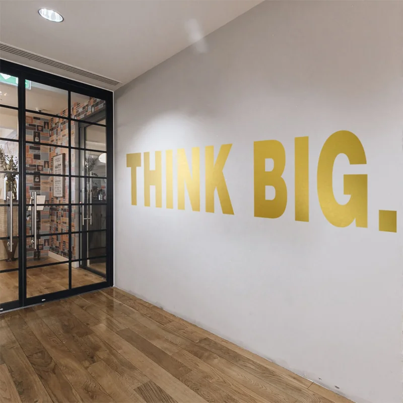 Think Big Office Quotes Wall Sticker Vinyl Inspiring Motivational School Classroom Read Room Decor Decals Removable Murals Q005