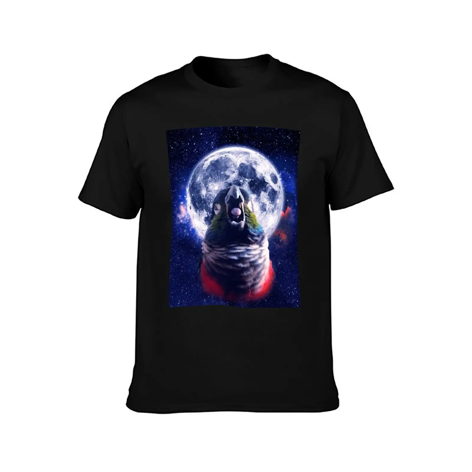 Conure howling at the moon T-Shirt High Elasticity Sports Tee Shirt T-Shirt