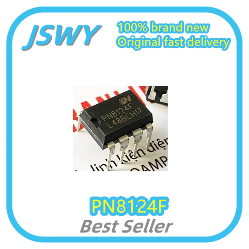 (5/50pcs) PN8124F PN8124 DIP7 Ultra-low Standby Power Consumption High Efficiency AC/DC Converter Chip Brand New and Genuine