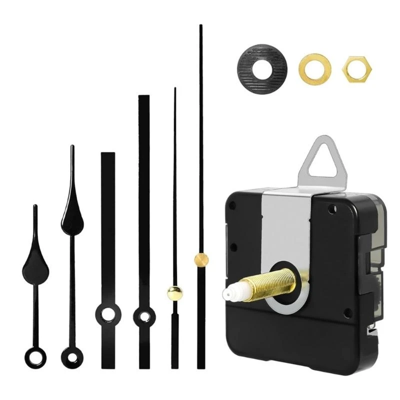 

652F Battery Operated Clock Motor Replacement Set with Long Shaft for Wall Clocks Quiet Clock Movement Mechanism Repair Parts