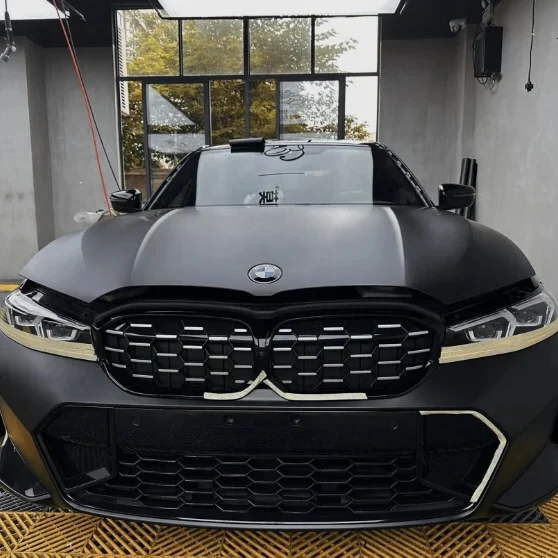 Film Stiker Pembungkus PPF Satin Matte Hitam Berkualitas Tinggi, Self-Healing, Ubah Warna Bodi, TPU Pelindung Cat Mobil, Warna PPF