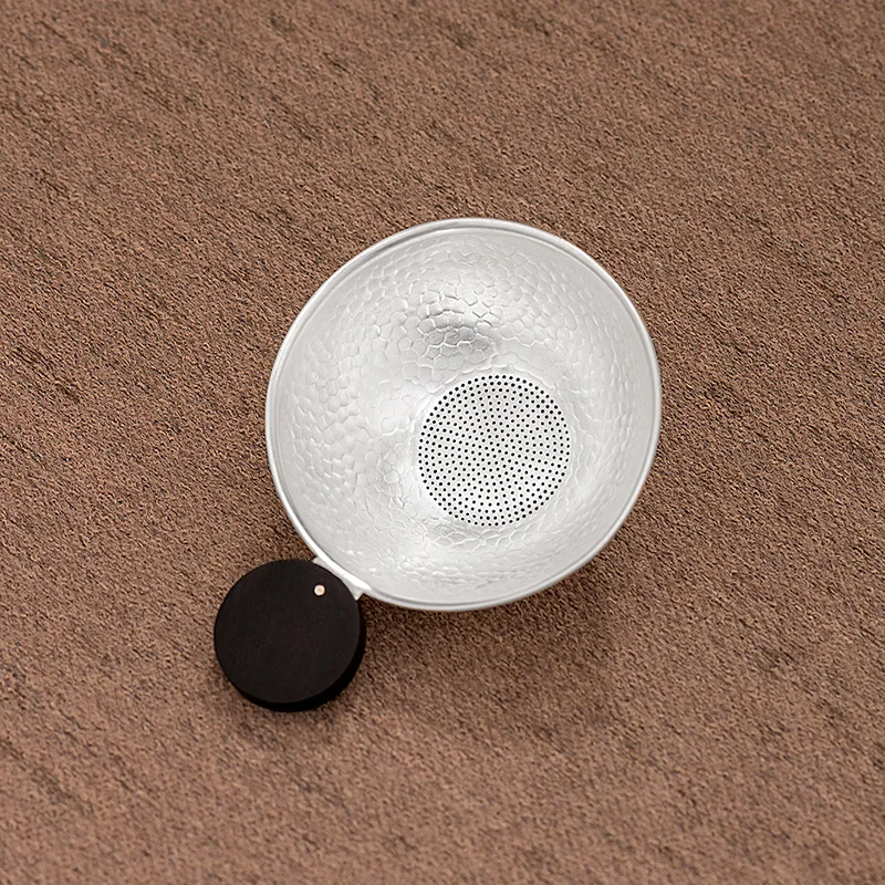 

Ситечко для чая, чистое серебро 99, мирный фильтр с пряжкой, аксессуары для набора чая, высококачественный фильтр для чая с кованой ручкой