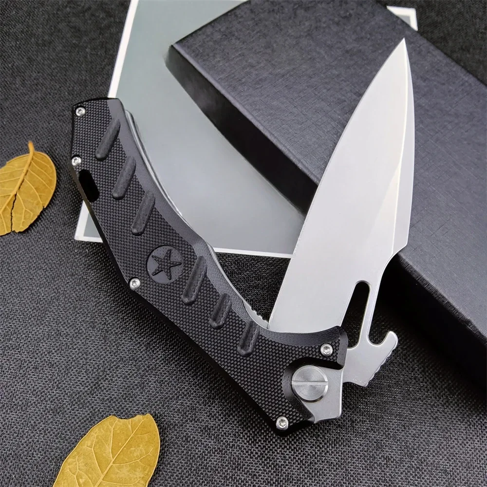 Russia HOKC Folding EDC Knife D2 Blade G10 Handles Outdoor Pocket Hunting Self-defense Durable Combat Tactical Portable Tools