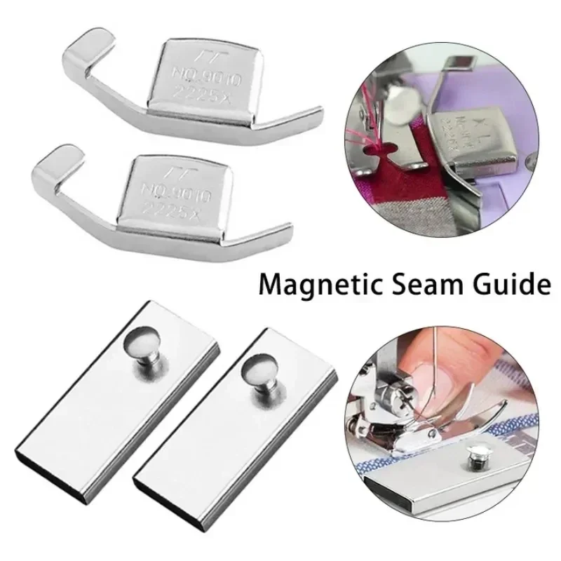 1/2pcs Magnetic Seam Guide Magnet for Sewing Machine Magnetic Sewing Guide Quilting Supplies Sewing Machine Presser Foot Tools