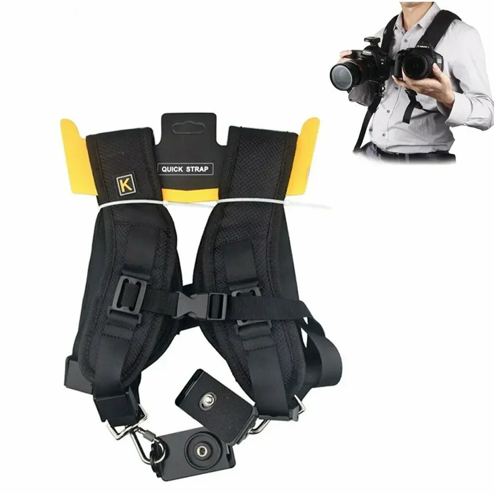 Adjustable Double Dual Shoulder Strap Quick Sling Camera Belt for Canon Nikon  camera accessories