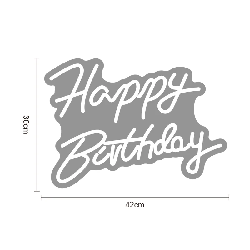 Happy Birthday LED Neon Sign Birthday Party Decoration Oh Baby Neon Lights Let Party Go Home Hanging Decoration
