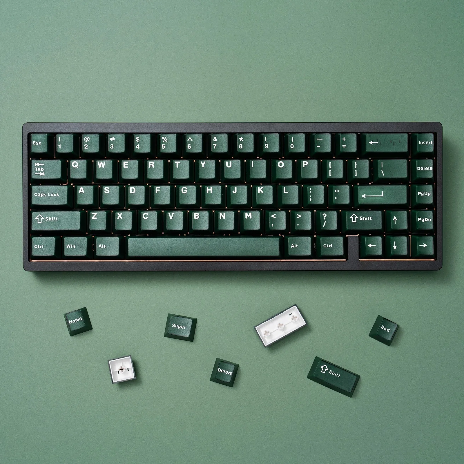 120 Keys Emerald Green Semi Transparent Keycaps Double Shot ABS Keycaps Cherry Profile for Gateron MX Switches Gamer Keyboard