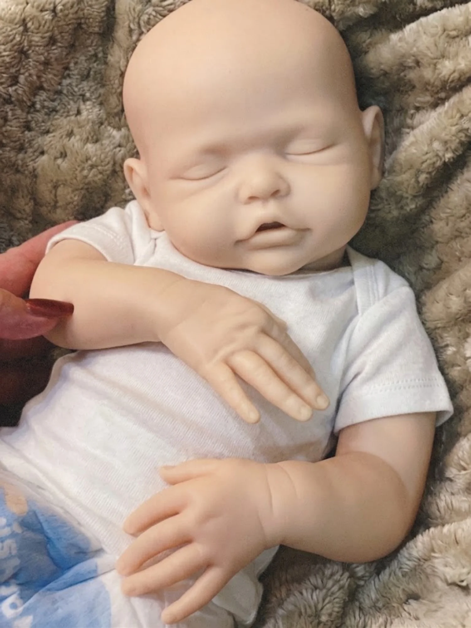 17Inch Reborn Doll Girls Unpainted Full Body Soft Silicone Realistic Reborn Doll Toys For Christmas Gifts Reborn Baby