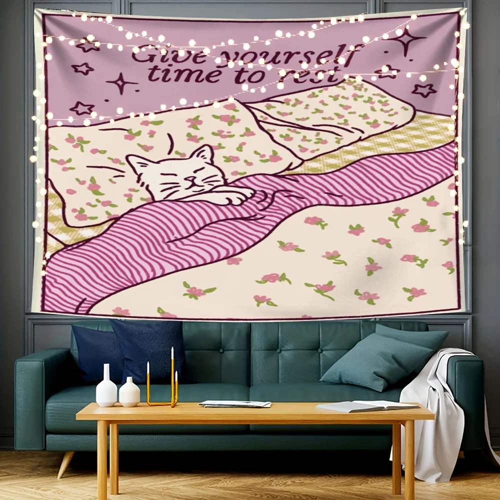 Cat Pattern Wall Ha… - image