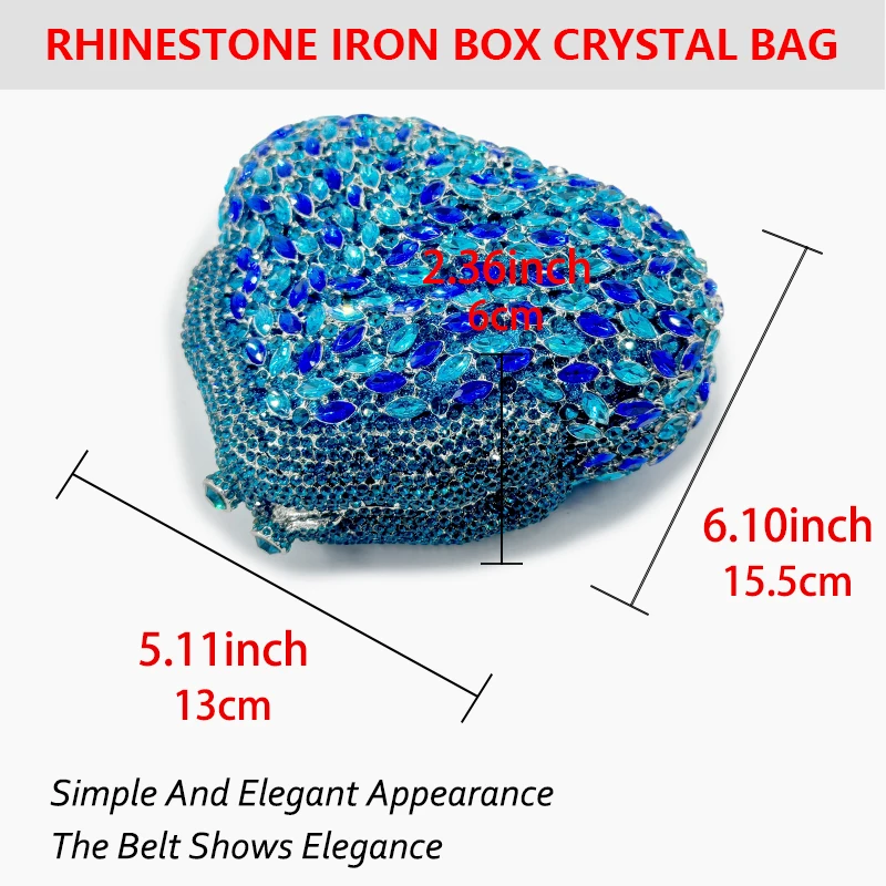 Luxury Brand Wallet Women's Rhinestone Handbag Diamond Banquet Bag Glass Clutch Bag Wedding Stone Evening Bag Party Dinner Bag